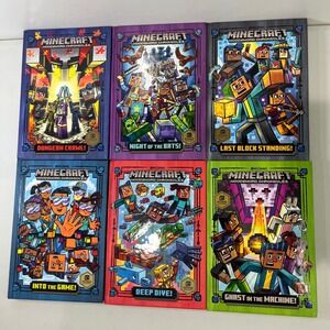 Minecraft Woodsword Chronicles Kids Book Set 6 Hardcover Books Adventure Gaming